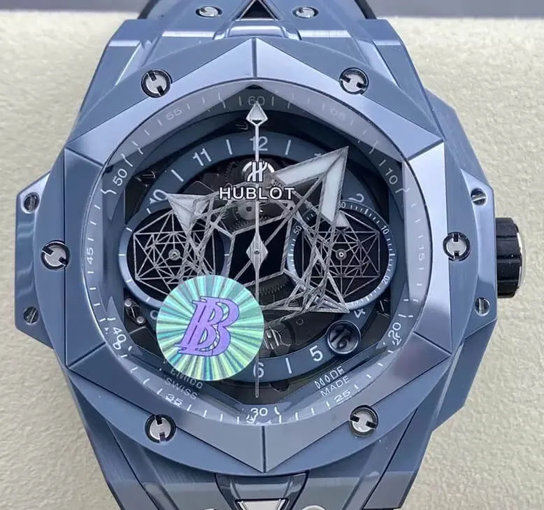 Hublot Big Bang Sang Bleu II 418.FX.8007.RX.MXM21 BB Factory 1:1 Best Edition Replica Watch Gray Ceramic Case